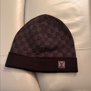 Louis Vuitton Dark Checkered Beanie